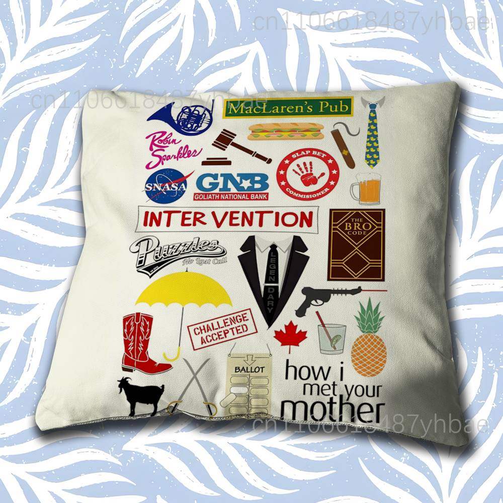 H-How I Met Your Mother Himym Cushion Cover Pillow Cover Decor Pillowcase Printed Cushion Case For Couch