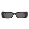 Balenciaga Серые прямоугольные женские солнцезащитные очки Bb0096s 001 51