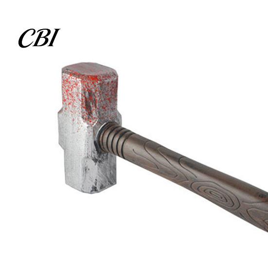 Escape Room Gear Plastic Fake Hammer Prop, Lightweight Sledge for Halloween Costume Role Play Tool Accessory, Spooky Faux Blood Weapon Cosplay, Scary