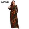 Plus Size Women's New Autumn Long Sleeve Print Dress