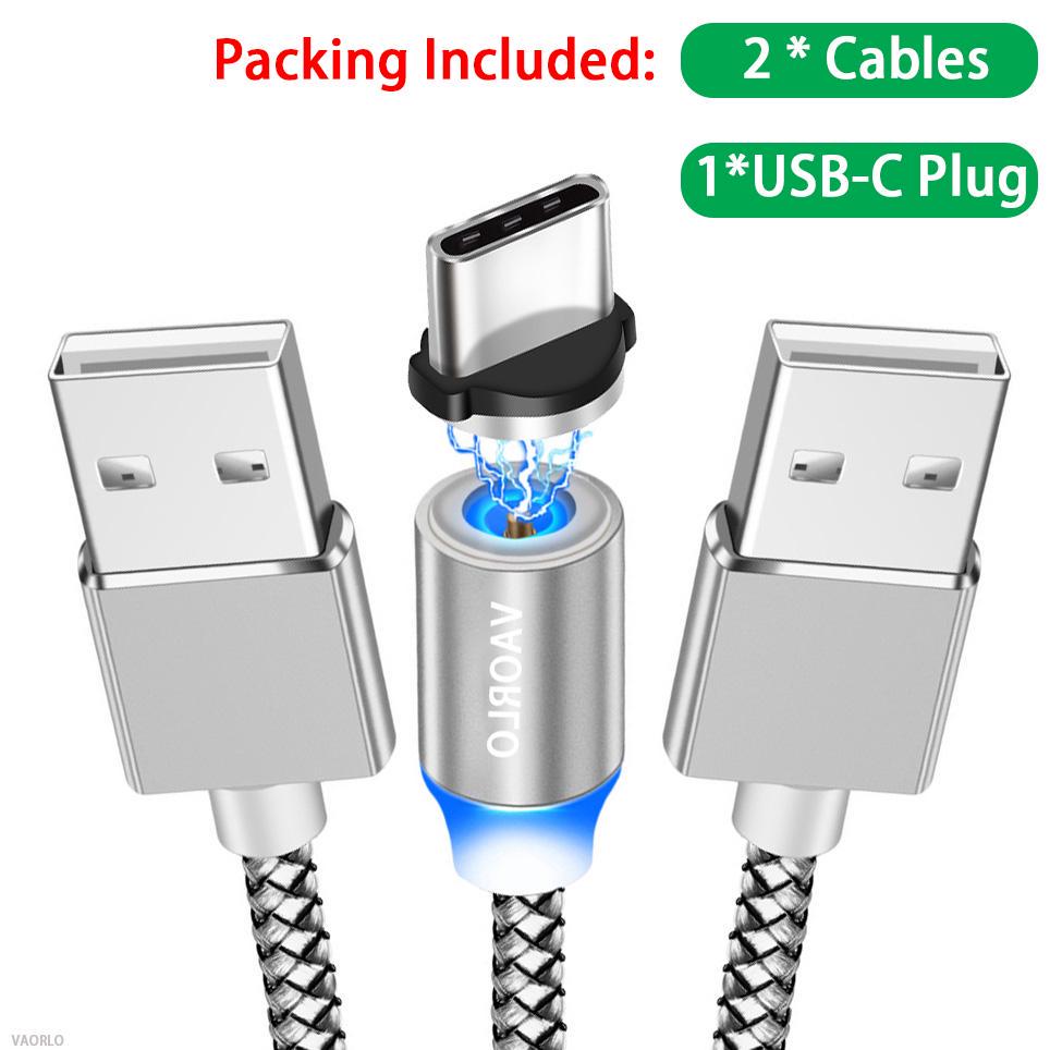 VAORLO Магнитный зарядный кабель, вращающийся на 360°, модное зарядное устройство, USB-кабель для легкой зарядки для Iphone, Huawei, Android, Samsung, зарядный кабель