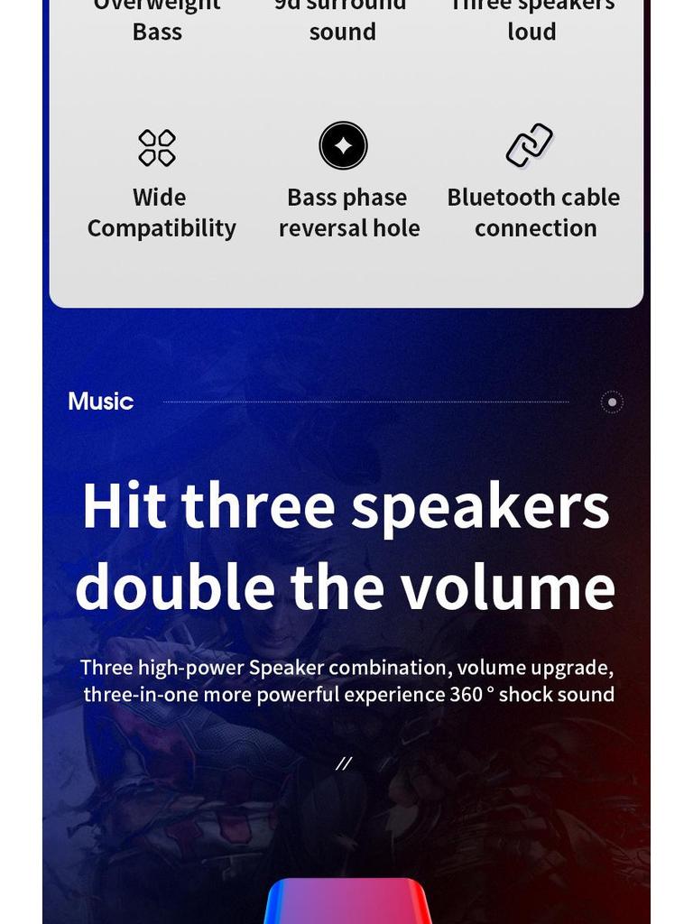 MC D221 Проводные USB и Bluetooth настольные колонки с глубокими басами