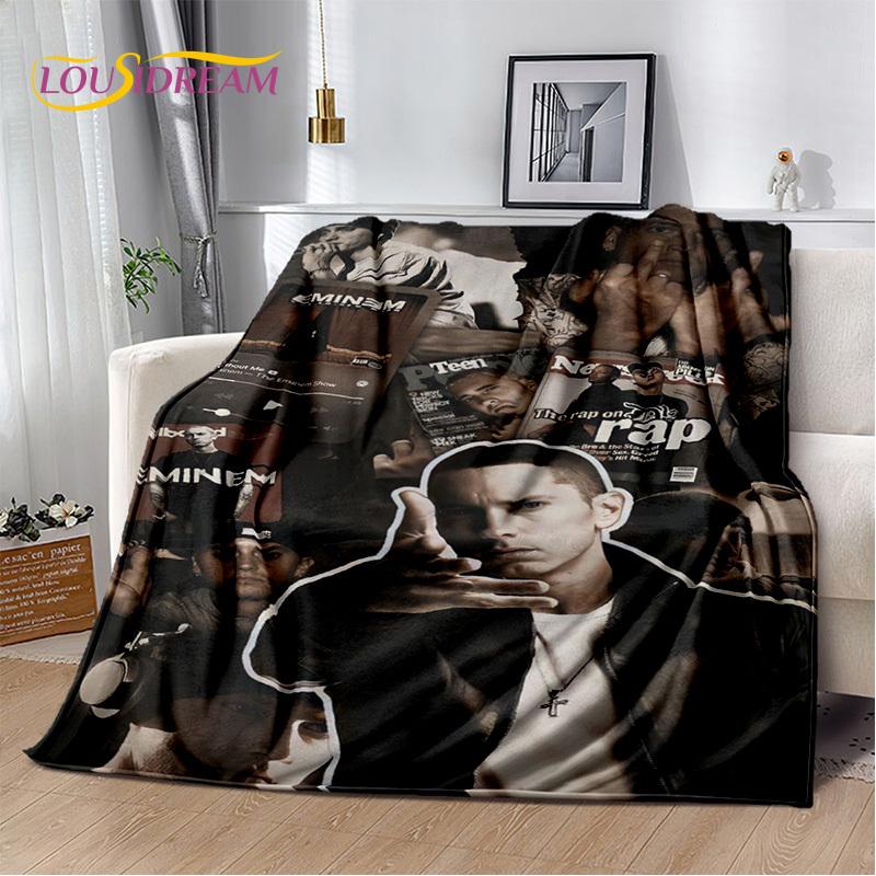 Плед с изображением рэперов Эминема и Тупака 2Pac, Хип-хоп Музыка, Бог Рэпа, Мягкий Плед для Дома, Спальни, Кровати, Дивана, Пикника, Путешествий, Подарок