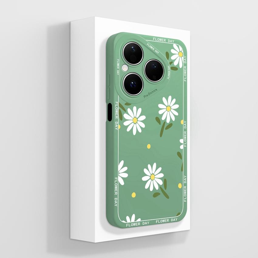 Чехлы для телефонов Huawei Pura 80 Pro Honor X7d X9d X20 V40 с красивыми деревенскими узорами, защитой объектива, из жидкого силикона, противоударный чехол для Huawei