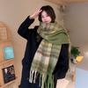 Windproof Long Tassel Scarves Rainbow Color Woemn Wrap Shawls New Winter Mohair Scarf