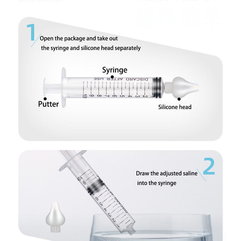 1 шт., детская чистка носа, игла для ухода за ребенком, назальный аспиратор, очиститель, 10 мл, детская назальная шайба