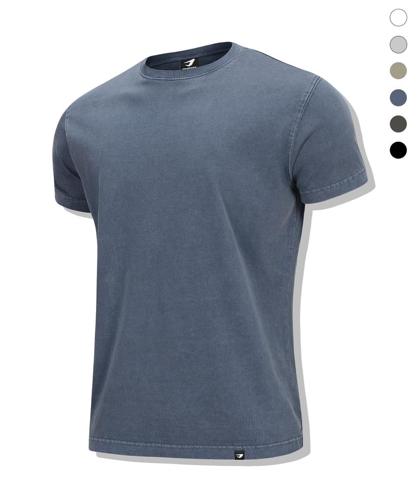 DRIX Pigment Cotton Muscle Fit Half Sleeve_6 Colors (E Type)