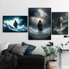 Jesus On Water Picture Canvas Print Wall Religious Art Poster Christian Biblical Painting for Living Room Home Decor Cuadros