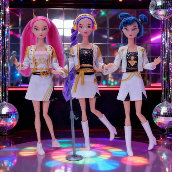 3 шт. K-pop Модная кукла с 9 подвижными суставами Динамичная кукла для позирования Коллекционная фигурка с уникальным стилем