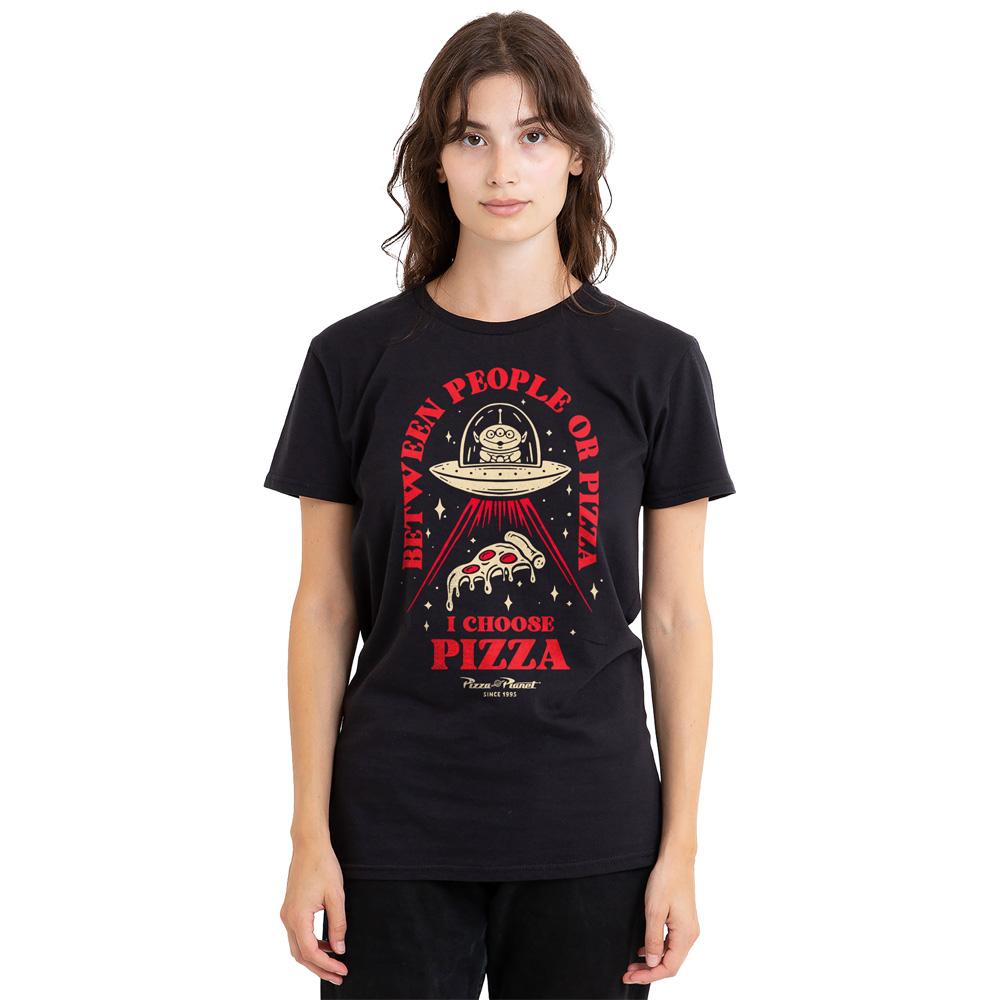 Toy Story Unisex Adult Pizza Or People T-Shirt