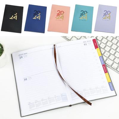 Блокноты из искусственной кожи, календарь на 365 дней, ежедневник, еженедельник, ежедневник на 2024 год, книга с английской повесткой дня