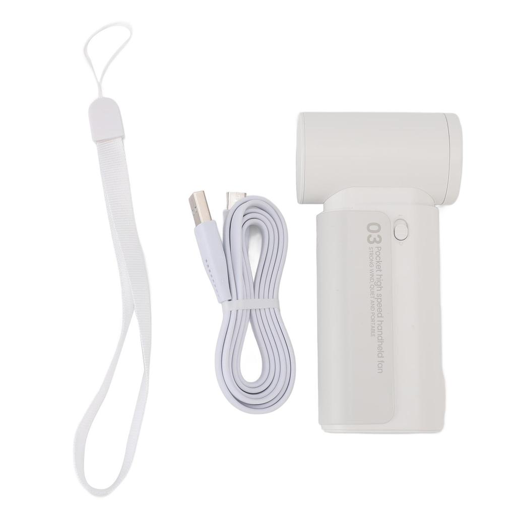 Portable Handheld Fan 4000mAh High Speed Cooling Fans Quiet Compact Pocket Fan with Lanyard for