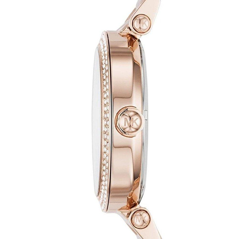 Michael Kors MK6176 Parker Crystal Pave Logo Dial Ladies 39mm Watch