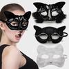 Halloween Lace Mask Half Face Female Masquerade Cosplay Animal Cat Face Black Mask