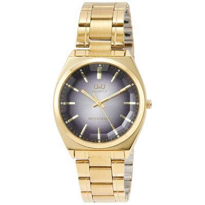 [Q&Q] Часы аналоговые водонепроницаемые с металлическим ремешком QB78-002 мужские черные