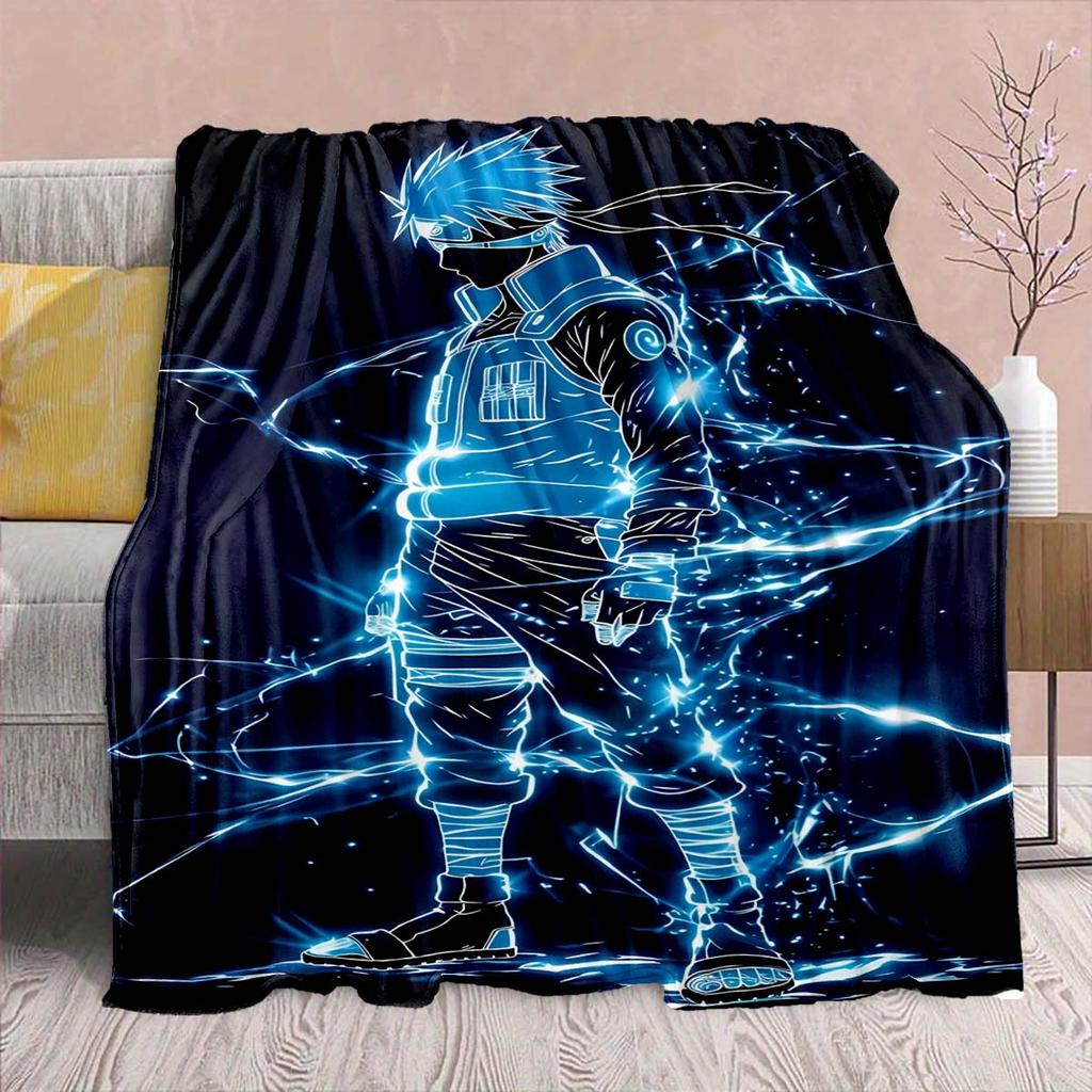 Naruto Anime Flannel Blanket - Soft Warm Perfect for Sofa, Bedding Camping Travel Office Home Decor -QJY