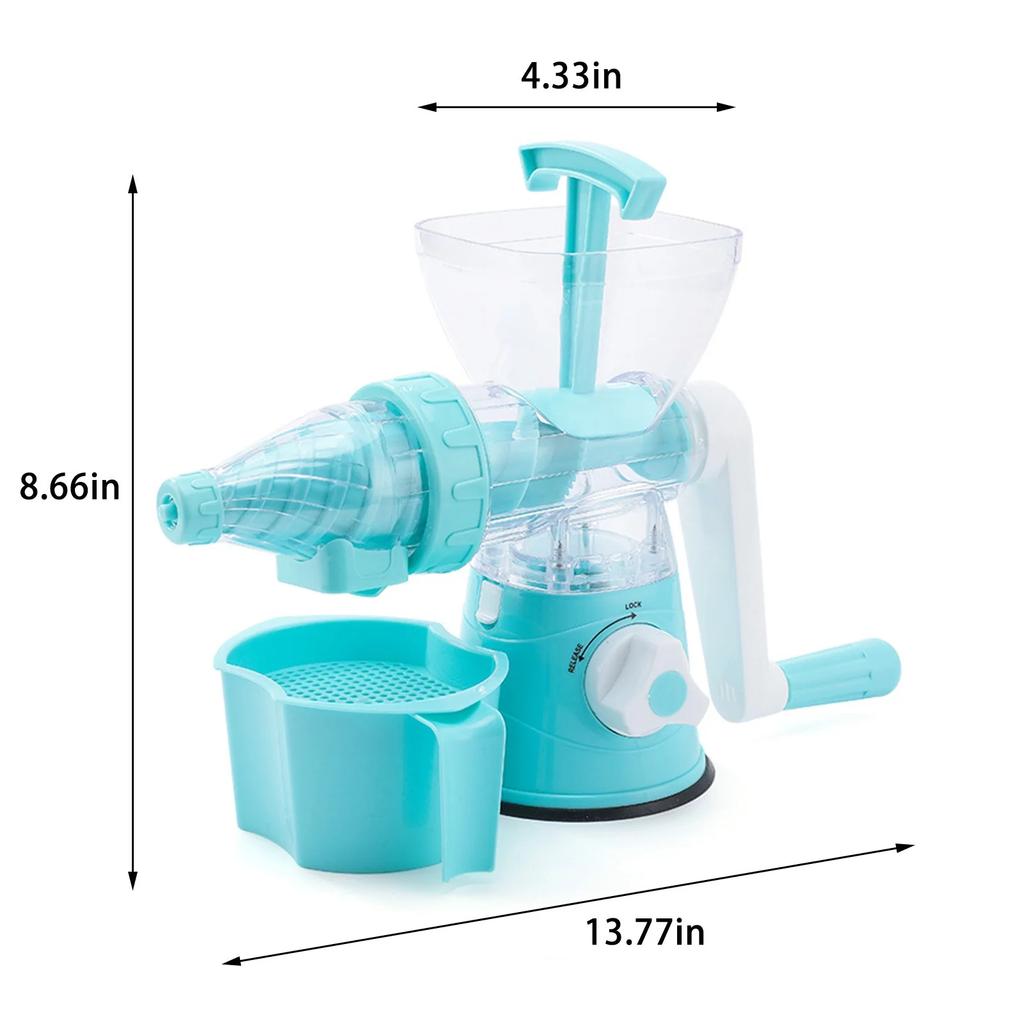 Ручная соковыжималка портативная пластиковая с ручным приводом удобная быстрая кухонная соковыжималка для свежевыжатых фруктовых и овощных соков