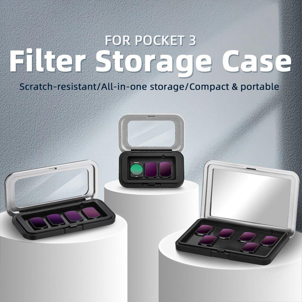 Protective Lens Filters Storage Box for DJI Osmo Pocket 3 UV/CPL/ND Wide-angle Lens SD/TF