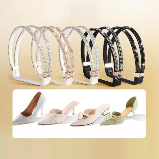 2 шт. стразы эластичные ремешки для обуви высокие каблуки ремни для обуви съемные нерасстегивающиеся ремешки для сандалий тапочки надежная фиксация