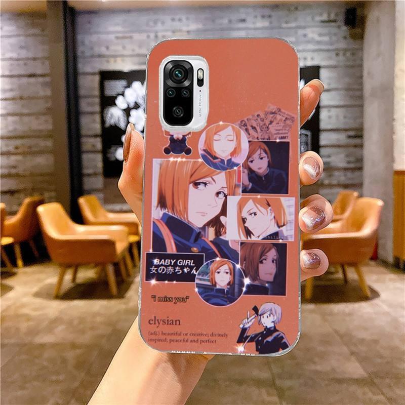 Jujutsu Kaisen Phone Case For Xiaomi 12 11T 10 9 Redmi Note 11 10 10S Pro Redmi 9 9A 8 Transparent Phone Cover