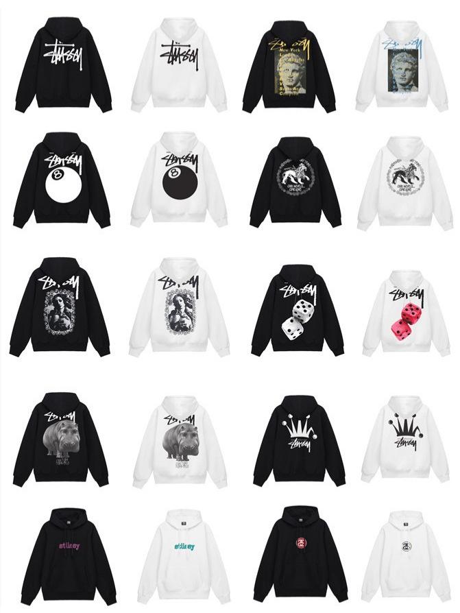 Мужская базовая толстовка с капюшоном Stusy 2025 - Качественная толстовка-пуловер 700 г