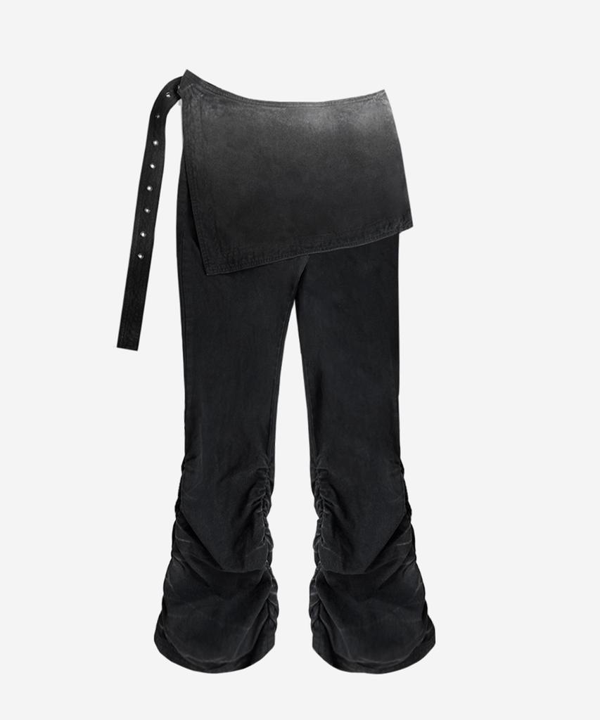 BLR Dyed Eyelet Belt Skirt Shirring Pants