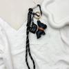 Yogodlns Новый кожаный кулон французского бульдога, кулон в форме сердца на плетеном шнурке, персонализированные аксессуары-подвески для сумки