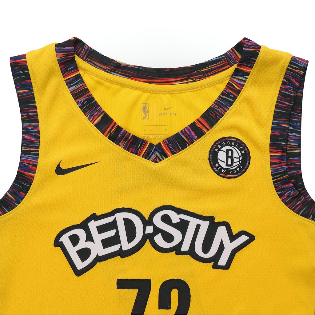 Nike Brooklyn Nets NBA Swingman Fan Edition Jersey Men Basketball Vest Amarillo-Yellow CU0193-728