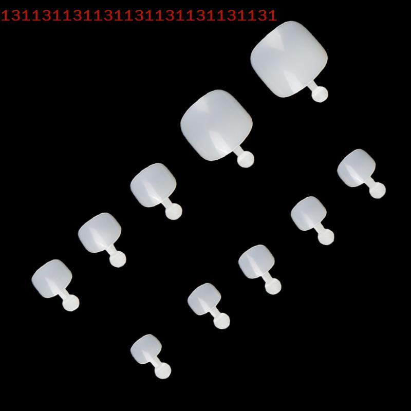 600pcs 12 Sizes False Toe Nails Tips for Nail Salons DIY Nail Art Full Cover Artificial French Short Toenails