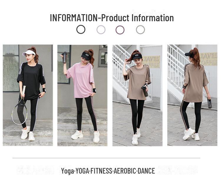 2024 Новая летняя футболка свободного кроя с коротким рукавом для йоги и бега