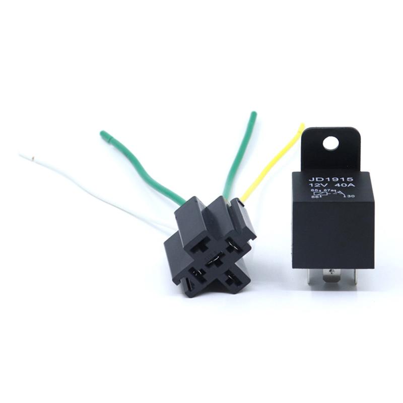 12V Dc 4 Pin Car Automotive Fused Relay 40A Normally Open Relais 40A Fuse With 4Pin/5Pin Backrest