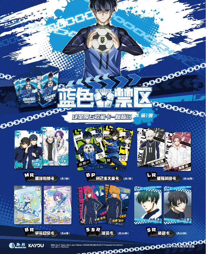 Genuine BLUE LOCK Star rough stone Collectible Cards Beyond the bag Anime character collection card Kid toy gifts