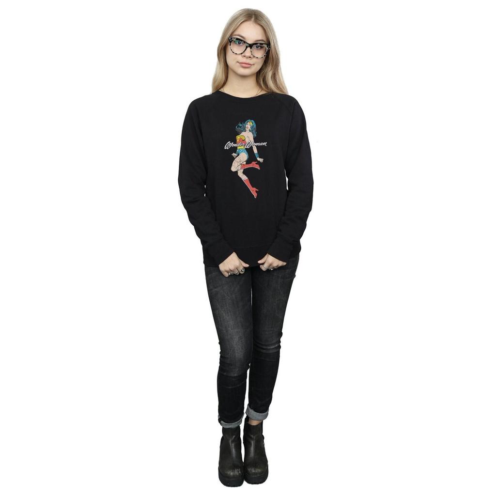 DC Comics Womens/Ladies Wonder Woman Jump Sweatshirt