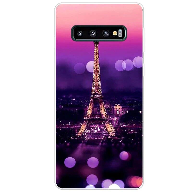 Новейший чехол из ТПУ с принтом для Samsung Galaxy S10 S10 + чехол для телефона Samsung S10 Plus S10e, задняя крышка, бампер Fundas Coque