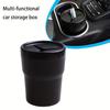 Multi-Functional Car Cup Holder Box Creative Car Cup Holder Coin Storage Box - Durable PVC, Multi-Functional Vehicle Interior Accessory