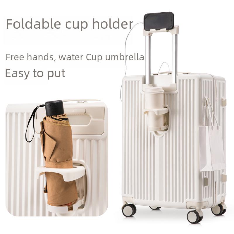 Yongsheng 20" Cabin Suitcase with Universal Wheels, Anti-Fall, 24" Optional, Front-Opening Trolley Case, Secure Lock.