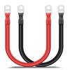 2 шт. 2/0 AWG 00 калибра, 12-дюймовые аккумуляторные кабели с клеммами-наконечниками 3/8″, гибкие, сверхпрочные, из чистой меди, силовые провода для инвертора, для автомобилей, морских судов, автодомов