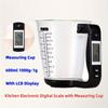 600ml Smart Measuring Cup with Thermometer , 6 in 1 Unit Conversion , Food Grade ABS Detachable Design , Real Time Monitoring from 0 to 40°C