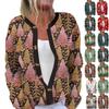 Women's Fashion Long Sleeve Christmas Snowman Snowflake Print Jacket Cardigan