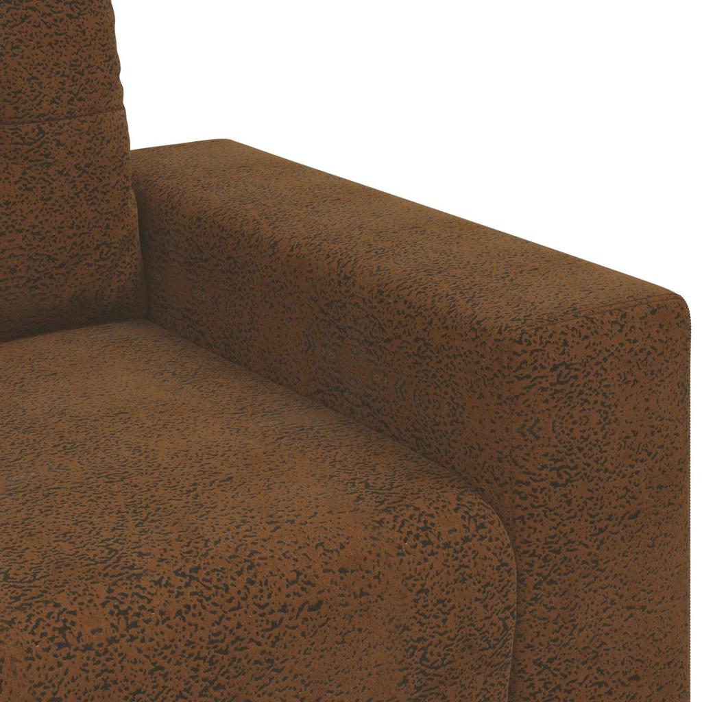 2 Seater Sofa Brown 180 cm Faux Leather