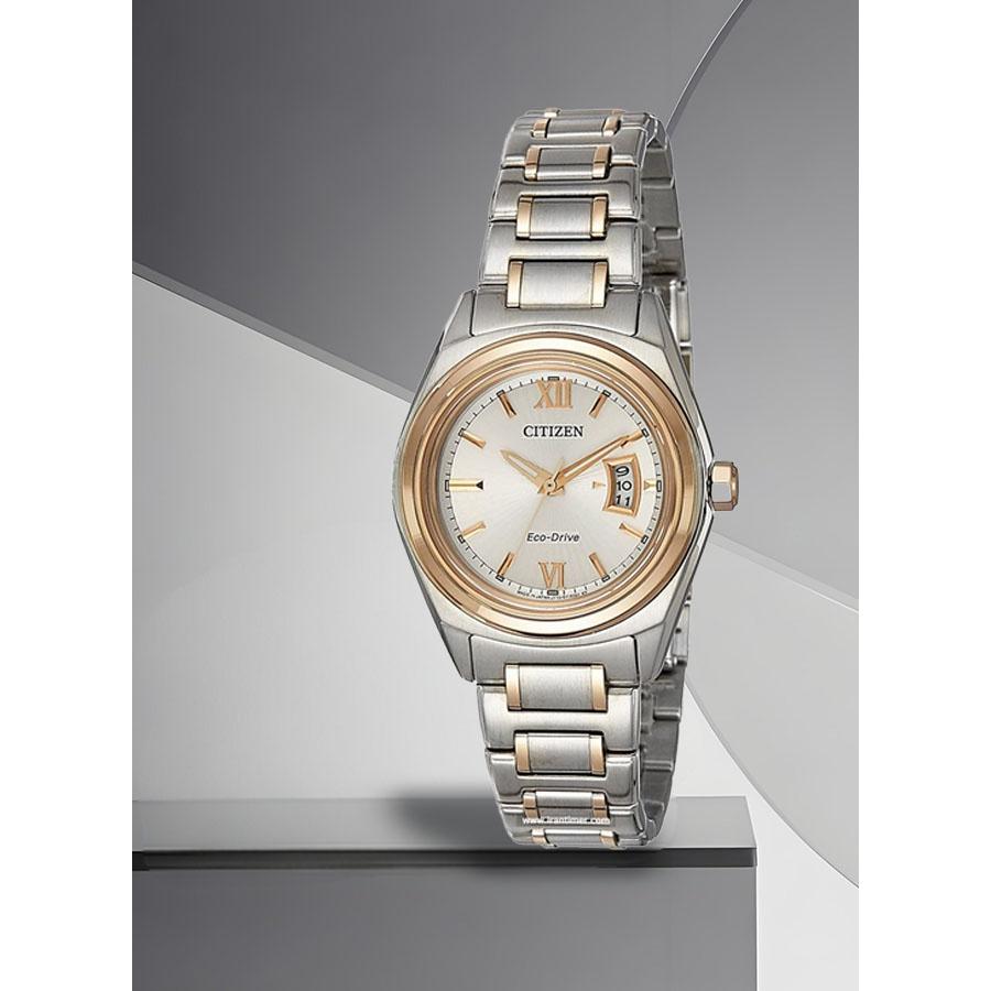 Citizen Женские часы из нержавеющей стали Eco-Drive FE1054-51A