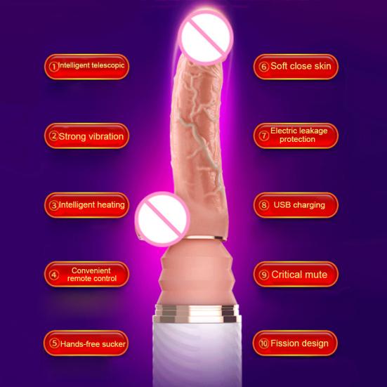 Женский мастурбатор, вибратор, телескопический пенис, фаллоимитатор, массажер для точки G, игрушка для флирта
