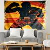 boxing Print Tapestry, Backdrop, Easy Setup, Ideal for Bedroom, Office & Living Room, with Aesthetic Wall Hanging Decor.