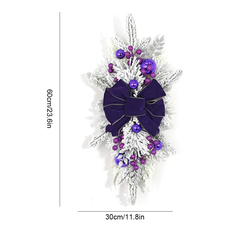 Рождественская гирлянда с искусственными предварительно освещенными лестничными украшениями с шишками и бантами на праздничную тему для украшения входной двери лестницы