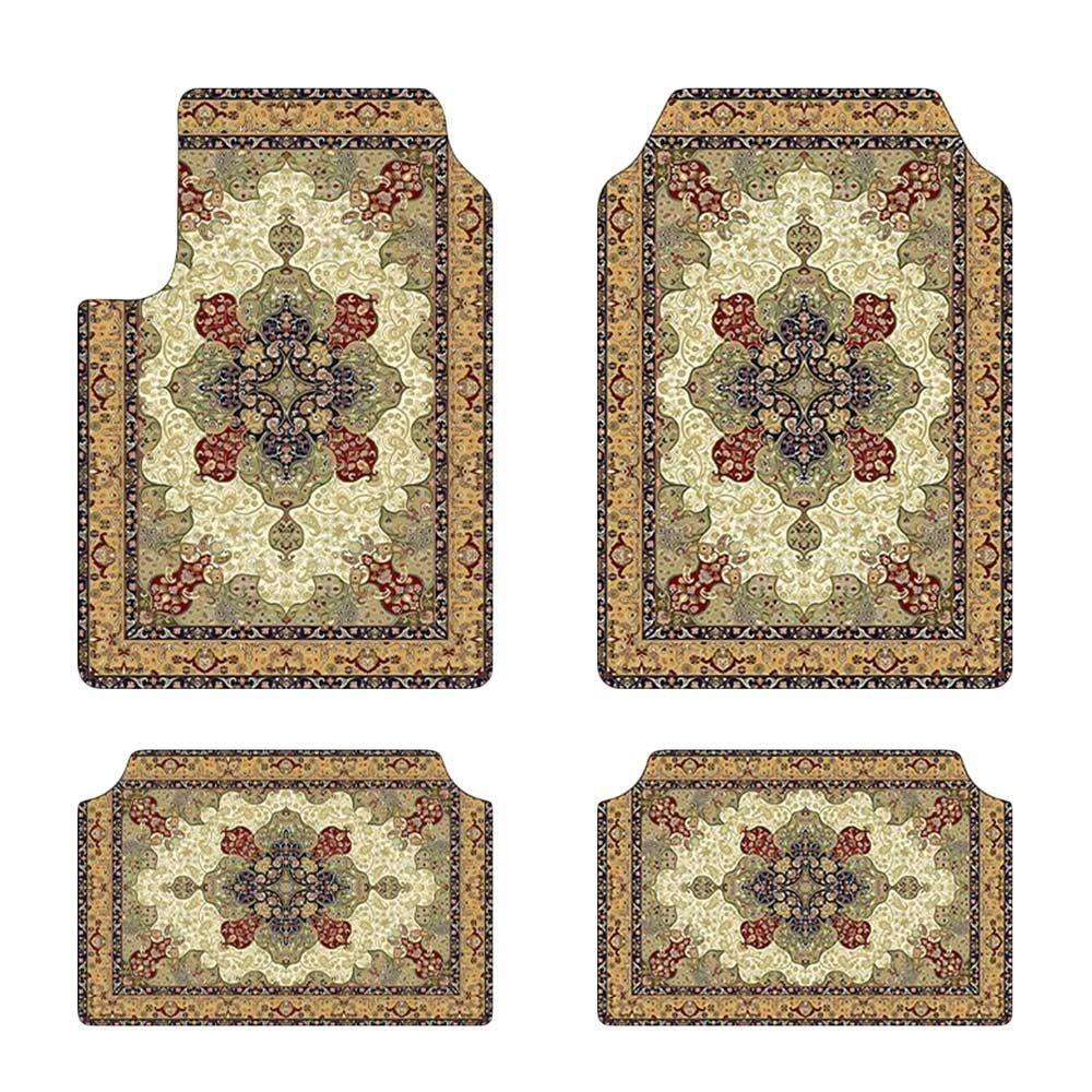 4 шт./компл. Сверхпрочные автомобильные коврики Богемные автомобильные аксессуары Прочный автомобильный ковер для передних и задних сидений