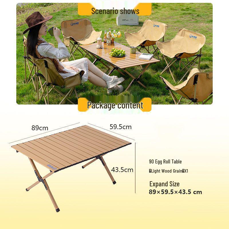 Портативный складной туристический стол и набор стульев-луна с сворачивающимся столом