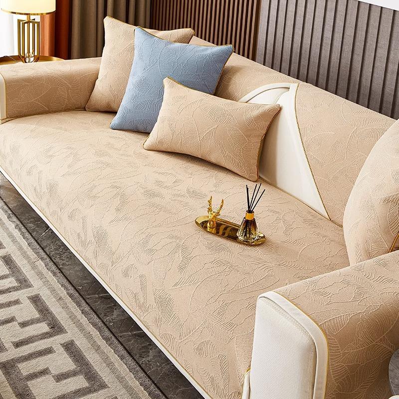 Доступная роскошная стильная диванная подушка, четыре сезона, синельная Нескользящая подушка, новая ткань для чехла на диван для гостиной