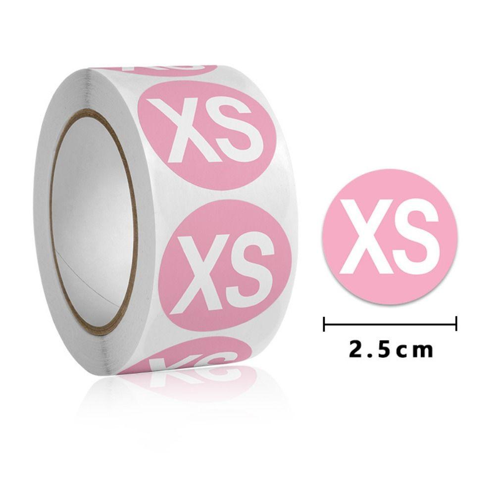 Self-Adhesive Clothing Size Sticker Round XS/S/M/L/XL/2XL/3XL Adhesive Labels Clothing Label Universal Size Sealing Sticker