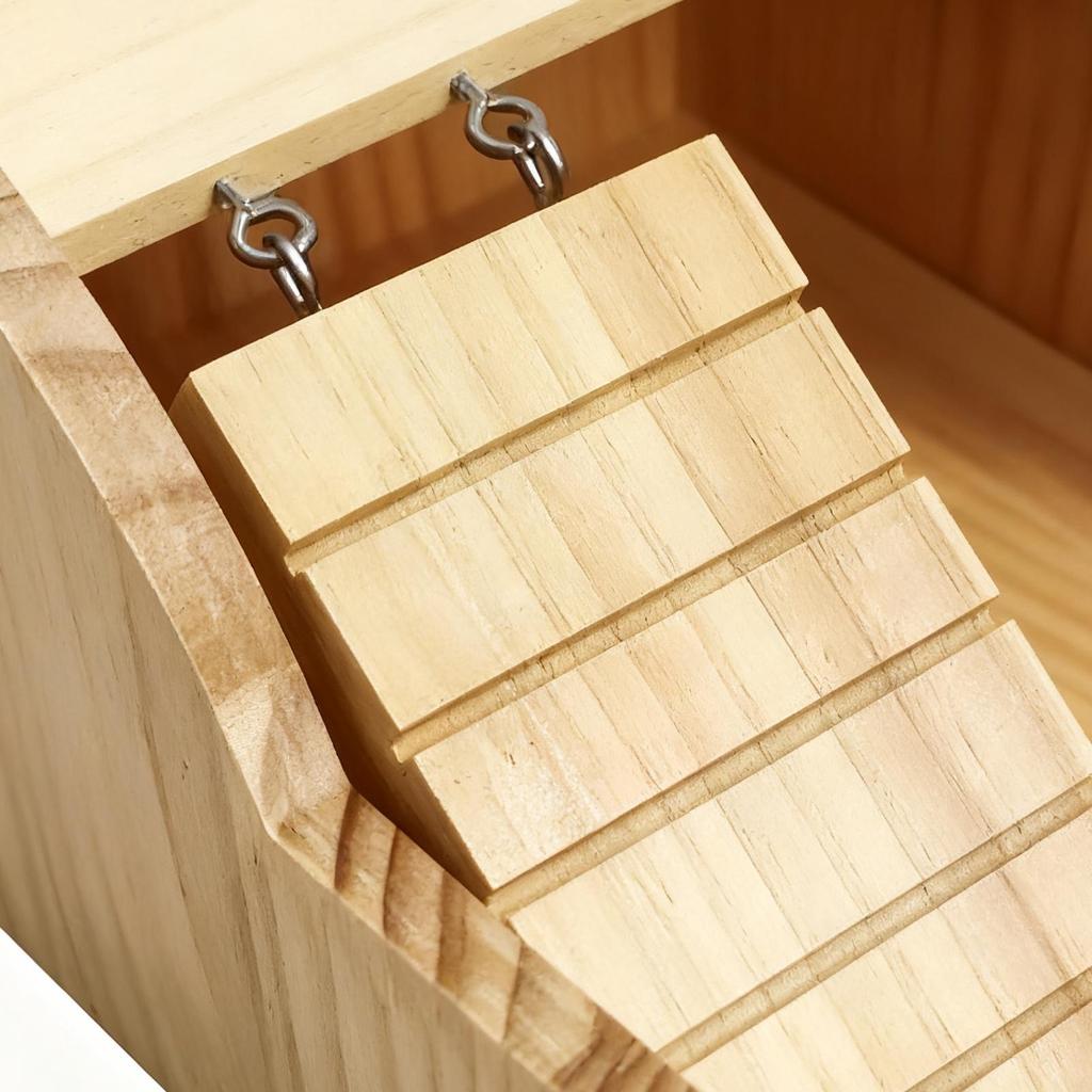 Sand Bath For Hamsters Detachable With Ladder Wooden Hamster Bathing Bowl For Enrichment Pet-Care Comfort Home Cage Lifestyle