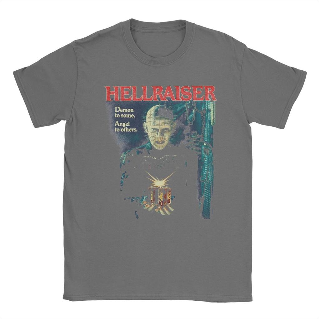 Мужские футболки Hellraiser Пинхед Винтажные хлопковые футболки с коротким рукавом Круглый вырез Одежда Подарок